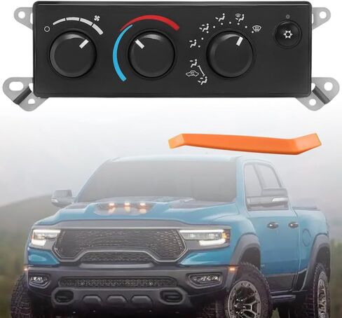 Heater Climate Control Panel Module Compatible with Dodge & Mitsubishi Vehicles - Ram 1500 2500 3500, Dakota, Raider 2005 2006 2007 - Without Rear Window Defogger in Saudi Arabia