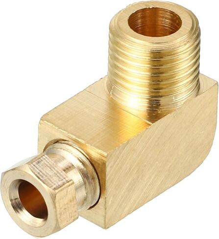 1 قطعة M10x1 العالمي 90 درجة الكوع النحاس المناسب ضغط - سيارة المناسب موصل محول صالح 6 مم - النحاس الذهب لهجة in Kuwait