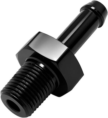 Car 1/8" NPT Male to 1/4" Hose Barb Fitting Adapter, Aluminum Anodized Nipple Straight 1/8" NPT to 1/4" Auto Hose Fuel Line Connector, Universal for Trucks RVs Sedans in Saudi Arabia