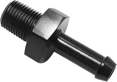 Car 1/8" NPT Male to 1/4" Hose Barb Fitting Adapter, Aluminum Anodized Nipple Straight 1/8" NPT to 1/4" Auto Hose Fuel Line Connector, Universal for Trucks RVs Sedans in Saudi Arabia