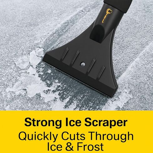 17" Snow Brush and Ice Scraper, Compact Car Snow Removal Tool with Durable Brush Head & Ice Scraper Winter Windshield Cleaner with Comfortable Grip in Kuwait
