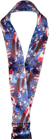 Bioworld Marvel Captain America Wrist Strap Lanyard for Keys with 2" Rubber Keychain Hand and Wrist Lanyard Strap in Saudi Arabia