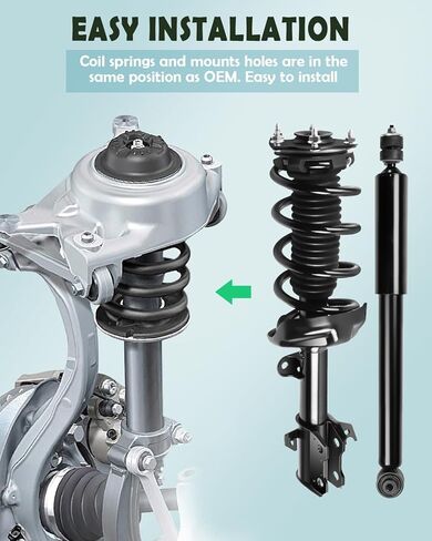 SCITOO الدعامات الأمامية والخلفية الكاملة لامتصاص الصدمات لـ Acura RDX 2007-2012 دعامات استبدال السيارات 172492 172491 37326 - مجموعة من 4 in Kuwait