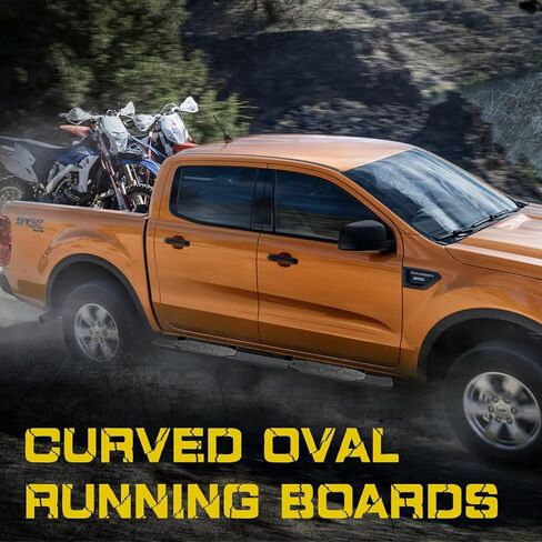 Running Boards Compatible with 2019-2025 Chevy Silverado/Sierra 1500 Crew Cab & 2020-2025 Chevy Silverado/Sierra 2500HD 3500HD Crew Cab, 4.3 Inch Side Steps and Carbon Steel Nerf Bars. in Kuwait