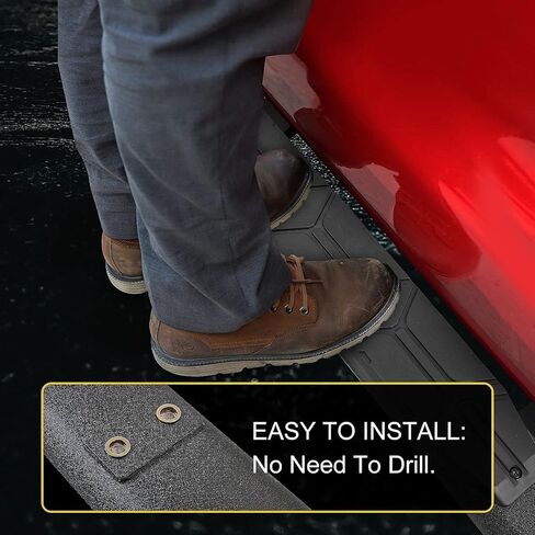 Running Boards Compatible with 2019-2025 Chevy Silverado/Sierra 1500 Crew Cab & 2020-2025 Chevy Silverado/Sierra 2500HD 3500HD Crew Cab, 4.3 Inch Side Steps and Carbon Steel Nerf Bars. in Kuwait