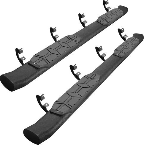 Running Boards Compatible with 2019-2025 Chevy Silverado/Sierra 1500 Crew Cab & 2020-2025 Chevy Silverado/Sierra 2500HD 3500HD Crew Cab, 4.3 Inch Side Steps and Carbon Steel Nerf Bars. in Kuwait