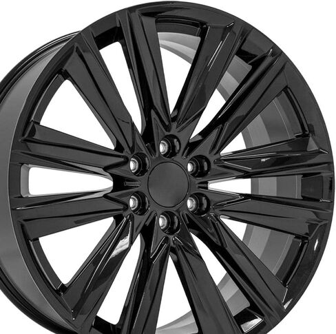 OE Wheels CA91 24 Inch Rim Fits Escalade Sport Style 6x139.7 24x10 Gloss Black - Hollander 4869 (1) in Saudi Arabia