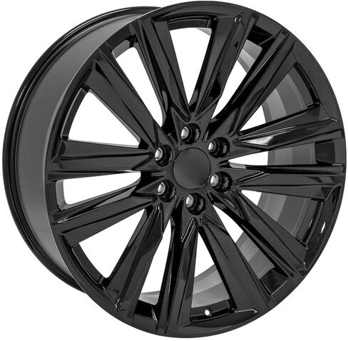 OE Wheels CA91 24 Inch Rim Fits Escalade Sport Style 6x139.7 24x10 Gloss Black - Hollander 4869 (1) in Saudi Arabia