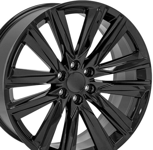 OE Wheels CA91 24 Inch Rim Fits Escalade Sport Style 6x139.7 24x10 Gloss Black - Hollander 4869 (1) in Saudi Arabia