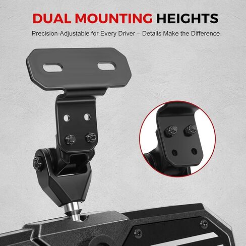 Rear View Mirror, UTV Mirror Dual Compatible with CFMOTO UFORCE 1000/1000 XL & Polaris Ranger 500 570 900 XP 1000 XP/Crew 2017-2025, Adjustable Detachable Bracket System, Patent-Pending Flag Design in Kuwait