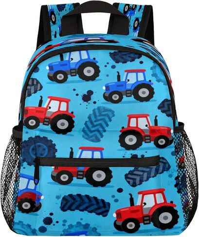 AUUXVA Toddler Backpack for Boys Girls, Lightning Little Kids Preschool Kindergarten Bookbags Mini School Bag Daycare Backpacks with Chest Strap for Nursery Travel(Fire Train) in Saudi Arabia
