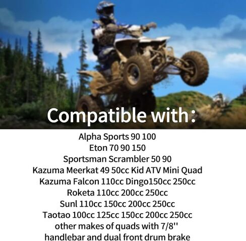 صمام خانق إبهام 7/8 بوصة مع رافعة فرامل مزدوجة Assy 50 و90cc كابل خانق متوافق مع 50cc 90cc 150cc 250cc ATV Quad Roketa Taotao Sunl Kazuma in Kuwait