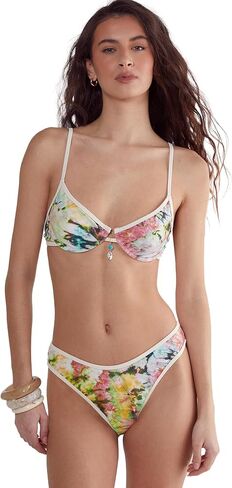 Nasty Gal Tie Dye Underwire Contrast Bikini Set in Saudi Arabia