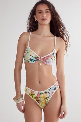 Nasty Gal Tie Dye Underwire Contrast Bikini Set in Saudi Arabia