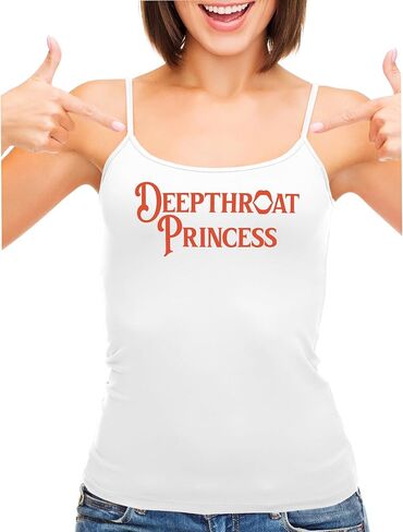 Knaughty Knickers Deepthroat Princess - Deep Throat Specialist White Camisole Tank Top Adult Flirty Fun in Saudi Arabia