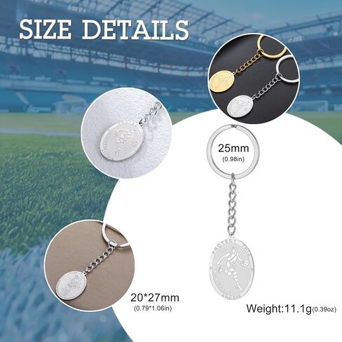 Dreamtimes St. Sebastian Medal Keychain for Men Women Stainless Steel Religious Saint Patron of Athletes Catholic Keychain in Saudi Arabia