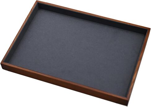 Large Solid Wood Jewelry Watch Tray, Velvet Jewelry Board Display Trays for Key Wallet Ring，Stackable Wooden Jewelry Drawer Organizer Showcase Jewelry Holder(Royal Blue) in Saudi Arabia