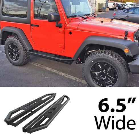 HD Ridez Jeep Side Steps Armor Compatible with Jeep Wrangler JK 2007-2018 2-Door (Factory Sidesteps or Rock Rails Have to Be Removed) (Nerf Bar Side Steps Side Bars) in Saudi Arabia