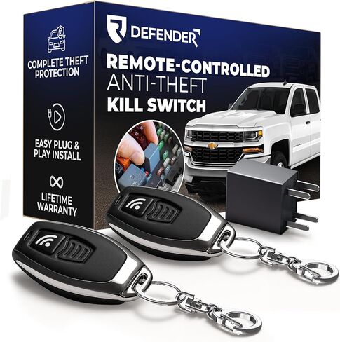 Defender Anti-Theft Intelligent Kill Switch Immobilizer for GM Trucks ('99-'18) Silverado/Sierra 1500 & 2500/3500, & SUVs ('95-'20) Suburban/Tahoe/Yukon - Remote-Controlled Engine Disabler in Saudi Arabia