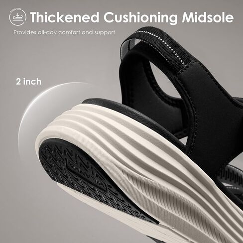 Vilanva Women's Comfortable Orthopedic Platform Walking Sandals with Arch Support Adjustable Buckle and Cushioned Midsole for Casual Sport Summer in Saudi Arabia