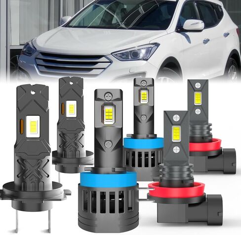 Fit For Hyundai Tucson 2005-2013 light Bulbs, High/Low Dual Beam Fog Lights Combo, Plug and Play, 4 PCS in Saudi Arabia