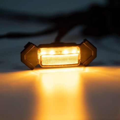 سبعة سبارتا 4 قطع أضواء LED للشواية مع محول الصمامات متوافق مع 2016-2023 Toyota Tacoma TRD Pro OEM الشبكة الأمامية (ضوء كهرماني مع غلاف أسود) in Kuwait