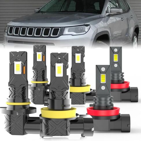 مناسب لمصابيح الإضاءة Jeep Wrangler 2010-2022، مجموعة مصابيح الضباب ذات الشعاع العالي/المنخفض، التوصيل والتشغيل، 4 قطع in Kuwait