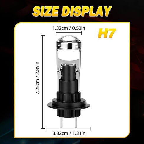 Super-Bright Light Bulbs with HD Condenser Large Lens Fit for Mercedes-Benz E GL GLK ML H7 High Beam H7 Low Beam with Cooling Fan 15000RPM 6000-6500K Plug and Play Pack of 4 in Saudi Arabia