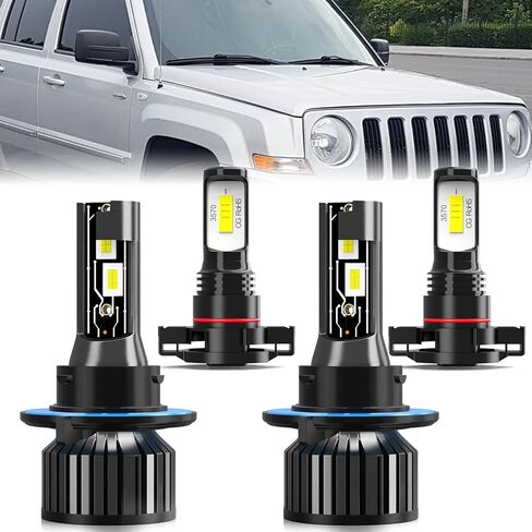 مناسب لمصابيح الإضاءة Jeep Wrangler 2010-2022، مجموعة مصابيح الضباب ذات الشعاع العالي/المنخفض، التوصيل والتشغيل، 4 قطع in Kuwait