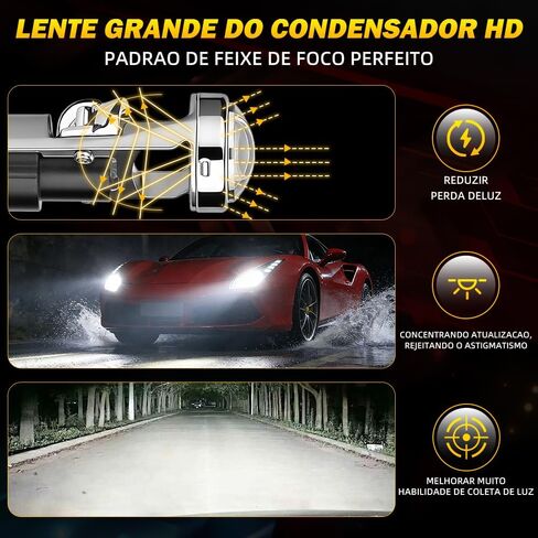 مصابيح إضاءة فائقة السطوع مع عدسة كبيرة مكثفة عالية الدقة تناسب مرسيدس بنز E GL GLK ML H7 عالية الشعاع H11 ضوء الضباب مع مروحة تبريد 15000 دورة في الدقيقة 6000-6500K التوصيل والتشغيل حزمة من 4 in Saudi Arabia