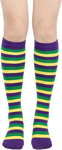 St. Patrick's Day Socks for Women - Green Striped Knee High Socks Long Irish Tube Stocking in Saudi Arabia