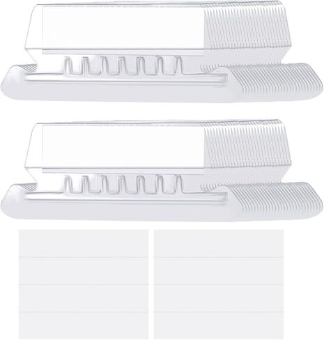 علامات تبويب مجلد الملفات 40 قطعة من ملصقات مجلد الملفات المعلقة وعلامات تبويب حفظ الملفات البلاستيكية الشفافة وإدراج الورق لتحديد سريع مع صندوق تخزين in Kuwait