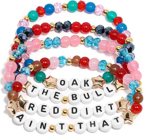 AICase for Treaty Oak Revival Merch Gifts Inspired Bracelets 4 Pcs Stackable Stretch Beaded Friendship Bracelets Shirt Outfit Vinyl Poster Sticker Merchandise Gifts for Fans Women Birthday Christmas in Saudi Arabia