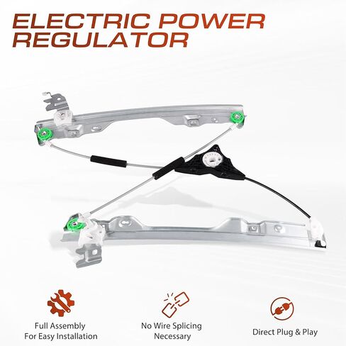 Front Left Driver Side Power Window Regulator Without Motor Compatible for 2009-2012 Infiniti FX35, 2013 FX37, 2009-2012 FX50, 2014-2017 QX70, Replacement 80721-1CA0A, 80721-1CA0B, 80721-1CA0C in Saudi Arabia