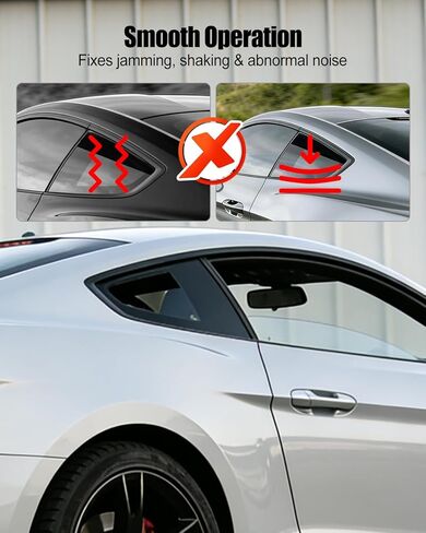 Rear Quarter Window Regulator Repair Kit Compatible with Ford Mustang MK5 S197 2-Door Convertible Coupe 2005-2014 in Kuwait