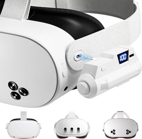 2 Battery Pack for Oculus Quest 2, 5000mAh Head Strap Battery Pack Compatible with Oculus/Meta Quest 2 Lightweight and Portable VR Extend Power Accessories for Extra 2-4H Playtime (Pack of 2) in Kuwait