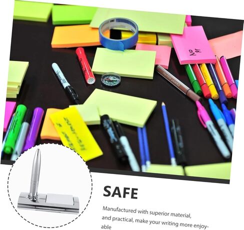jojofuny Metal Ballpoint Business Pen with Desktop Stand, Smooth Signing Pen for Office and Hotel Use, Sturdy Office Writing Accessory in Saudi Arabia