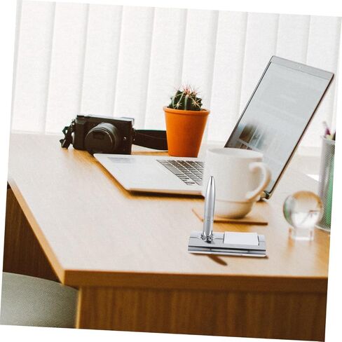 jojofuny Metal Ballpoint Business Pen with Desktop Stand, Smooth Signing Pen for Office and Hotel Use, Sturdy Office Writing Accessory in Saudi Arabia