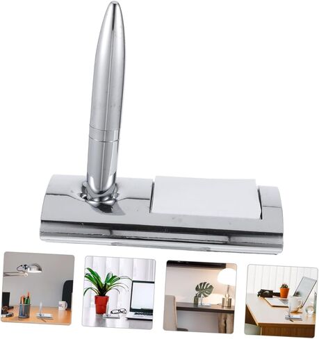 jojofuny Metal Ballpoint Business Pen with Desktop Stand, Smooth Signing Pen for Office and Hotel Use, Sturdy Office Writing Accessory in Saudi Arabia