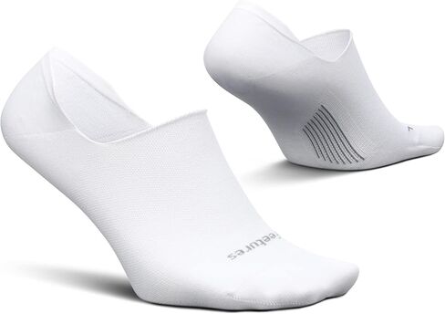 Feetures Everyday Women's Ultra Light No Show Socks - Heel Gripper Women's Socks with iWick Fibers- White, X-Large (1 Pair) in Saudi Arabia
