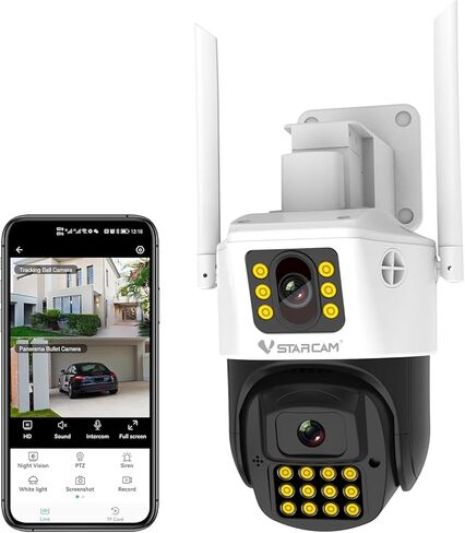 VSTARCAM 1080P Wide-Angle One Lens Wireless Indoor Cameras for Home Security, Color Night Vision, Motion Detection, Two-Way Audio in Saudi Arabia