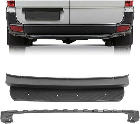 KUAFU Rear Bumper Step Pad Cover Compatible with 2007-2018 Mercedes Dodge Sprinter W906 2007-2018 Sprinter 2500 3500 Bumper Step Cover Plastic in Saudi Arabia