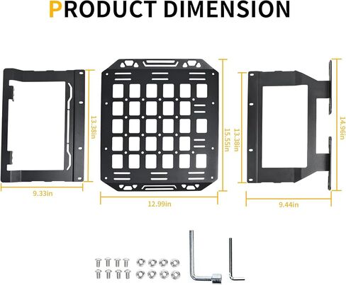 Hard Top Roof Rack Molle Panel Compatible with Jeep Wrangler JL 2/4 Door Gladiator JT 2018-2026 Accessories, Front Overhead Tools Storage Bags Organizer, No Drilling, Black, Not for Soft-Top in Saudi Arabia