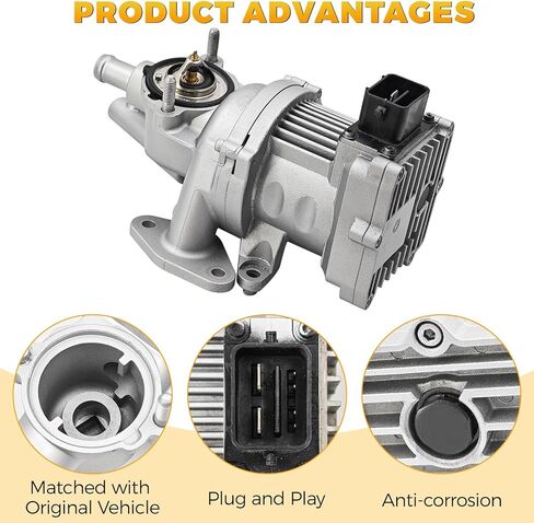 251002E272 Water Coolant Pump Thermostat Assembly compatible with Kia Optima Hybrid 2.0L fits for Hyundai Sonata Hybrid 2.0L 2016-2020 Engine Water Coolant Pump Thermostat Set Replace# 251002E270 in Kuwait