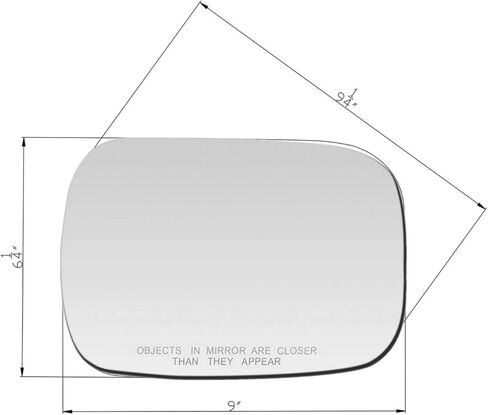 APA Replacement Mirror Glass with Adhesive Pads 6x9" Below Eyeline Type for 1988-2002 C/K Series Full Size Pickup Truck Van SUBURBAN TAHOE YUKON Passenger Right Side 15635578 in Saudi Arabia