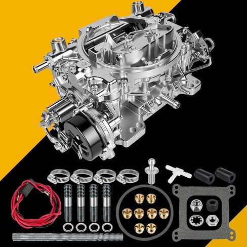 1406 Carburetor Replacement for Performer 600 CFM 4 Barrel Carburetor Square Bore AFB-style Air Valve Secondary Silverado Corvette Mustang Mercury GMC Pickup Truck Carb (Electric Choke) in Saudi Arabia