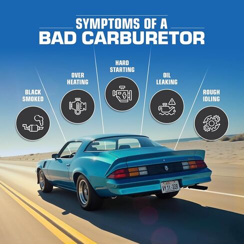 1406 Carburetor for Performer 600 CFM 4 Barrel Carburetor Square Bore AFB-style Air Valve Secondary Compatible with Silverado Corvette Mustang Mercury GMC Pickup Truck carb with Electric Choke in Saudi Arabia
