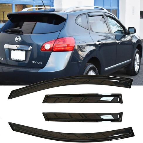 94479 Side Window Wind Vent Deflector,4pc Outside Mount Style Shade Sun Rain Guards Set,Dark Smoke Window visors fit for 2013-2021 Nissan Pathfinder in Kuwait