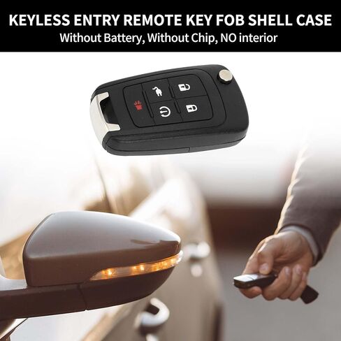 X AUTOHAUX Key Shell Case Keyless Entry Remote Key Fob Replacement Case for Chevrolet Volt 2012-2016 5 Buttons OHT05918179 in Saudi Arabia