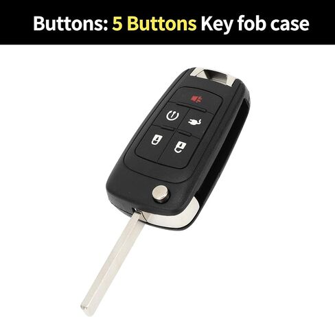 X AUTOHAUX Key Shell Case Keyless Entry Remote Key Fob Replacement Case for Chevrolet Volt 2012-2016 5 Buttons OHT05918179 in Saudi Arabia